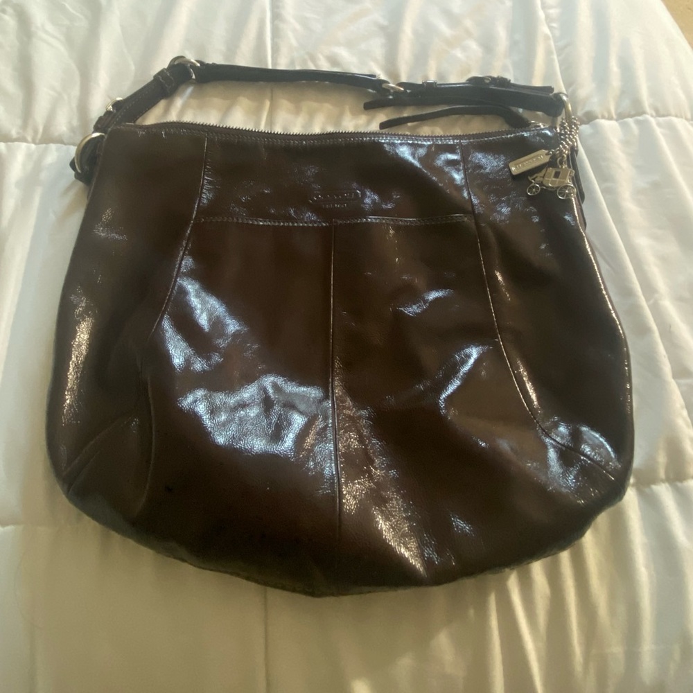 Coach Soho Dark Plum Vintage Leather Bag - Picture 10 of 15